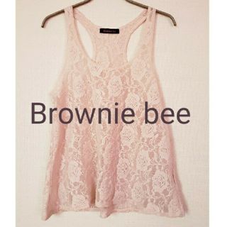 ブラウニービー(Brownie bee)のBrownie beeレースタンクトップ(カットソー(半袖/袖なし))