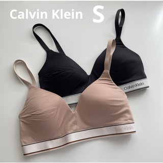 カルバンクライン(Calvin Klein)の新品　カルバンクライン　Sサイズ　2枚セット　ワイヤレスブラ　ノンワイヤー(ブラ)