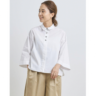 Drawer - yori  リボンボタンショートシャツ