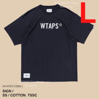 W)taps - WTAPS SIGN SS COTTON TSSC ネイビー L