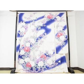 平和屋2■豪華振袖　牡丹文　暈し染め　銀彩　逸品　DAAB7785ps(振袖)