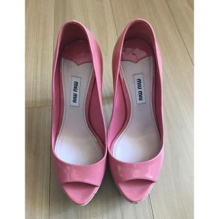 ミュウミュウ(miumiu)のミュウミュウ MIUMIU 春夏 パンプス 美品 35(ハイヒール/パンプス)