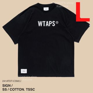 ダブルタップス(W)taps)のWTAPS SIGN SS COTTON TSSC ブラック L(Tシャツ/カットソー(半袖/袖なし))