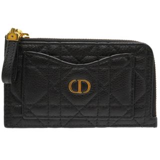 ディオール(Dior)の新品同様 ディオール CD レザー ブラック ゴールド金具 コインケース 小銭入れ 財布 黒 0235 【中古】 Dior(コインケース)