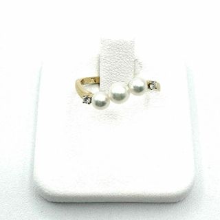 ミキモト(MIKIMOTO)の【12号】ミキモト レディース リング 指輪 ベビーパール ダイヤ K18YG(ネックレス)