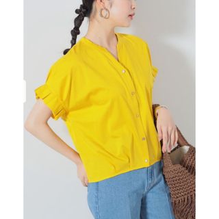 BEAMS HEART スキッパーネック カットソー(カットソー(半袖/袖なし))