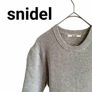 スナイデル(SNIDEL)の【極美品】Snidelスナイデル　半袖ドッキングワンピース　切替ギンガムチェック(ひざ丈ワンピース)