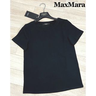 ウィークエンドマックスマーラ(Weekend Max Mara)のマックスマーラ コットンストレッチ 無地Ｔシャツ ブラック(Tシャツ(半袖/袖なし))