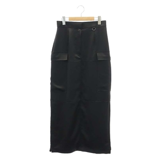 クラネ 23SS SATIN CARGO STRAIGHT SKIRT スカート(ロングスカート)
