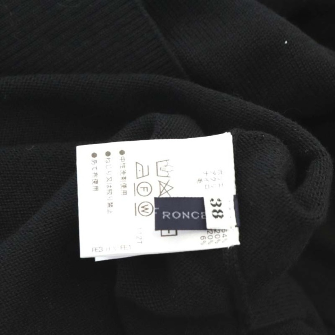 other(アザー)のブルーフロンセ サイドスリット チュニックニット セーター 長袖 38 M 黒 レディースのトップス(ニット/セーター)の商品写真