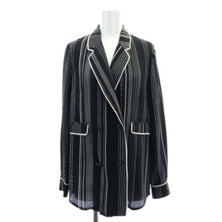 スリーワンフィリップリム(3.1 Phillip Lim)の3.1 フィリップリム シルクストライプジャケット テーラード ダブル 薄手 0(その他)