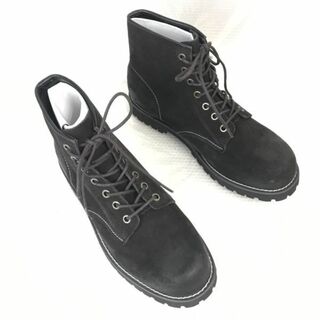 未使用品★セダークレスト/cedar crest/カーキコレクション★スエード本革/ショートブーツ【25.0/黒/BLACK】天然皮革/本革/Shoes◇bWB72-7 #BUZZBERG(ブーツ)