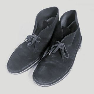 クラークス(Clarks)のClarks クラークス 8.5M　27.0相当　デザートブーツ　天然クレープソール　ショートブーツ ブラック 〇2-37 #BUZZBERG(ブーツ)