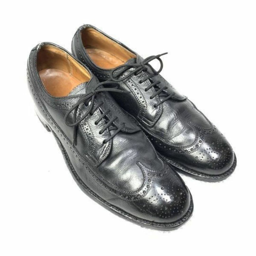 Alden(オールデン)の試着交換OK！ビンテージモデル★ALDEN★サイズ10.5 A/C★27.5-28.0cm★ウィングチップ ビジネスシューズ★黒 ブラック◆is6-44 #BUZZBERG メンズの靴/シューズ(ドレス/ビジネス)の商品写真