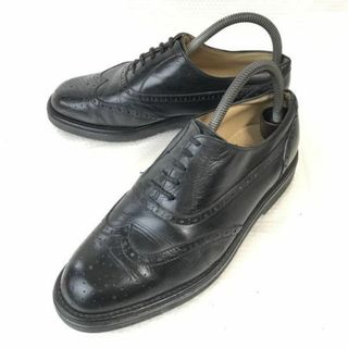 ビンテージ★ランセル/LANCEL POLO CUP★本革/フルブローグ/ウイングチップ【24.5/黒/BLACK】内羽根式/ビジネス/dress shoes◆pE-187 #BUZZBERG(ドレス/ビジネス)