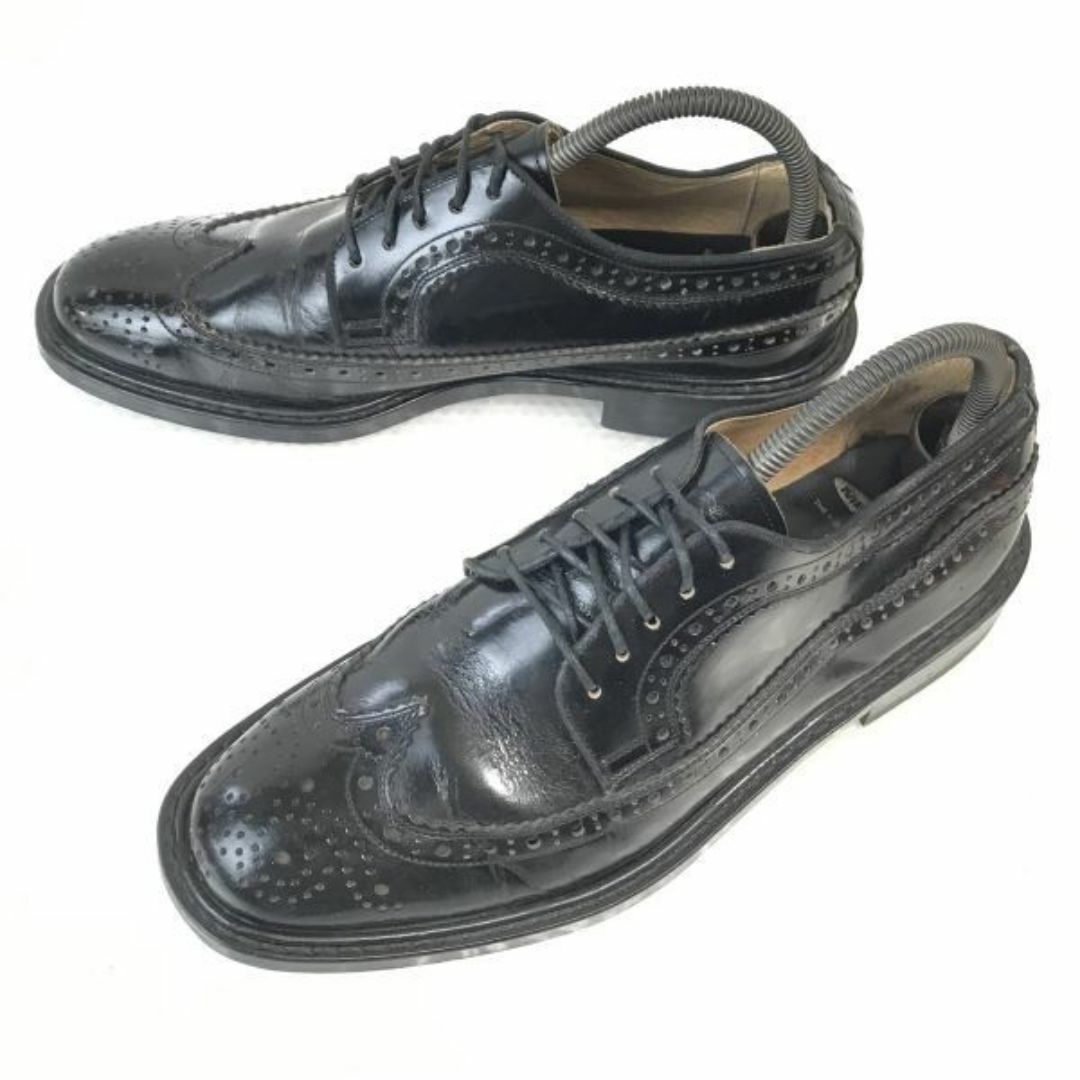 90s/ビンテージ/Vintage/Made in Japan★MEN'S CLUB★本革/ウィングチップ/グッドイヤー製法【25.5/黒/BLACK】ビジネス/dress shoes◆pD-159 #BUZZBERG メンズの靴/シューズ(ドレス/ビジネス)の商品写真