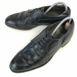 USA製/80s ビンテージ/Vintage★ハノーバー/Hannover★本革/グッドイヤー製法/Uチップ【9D/26.5/黒/BLACK】ビンテージ/ビジネス/dress shoes◆pA-148 #BUZZBERG(ドレス/ビジネス)