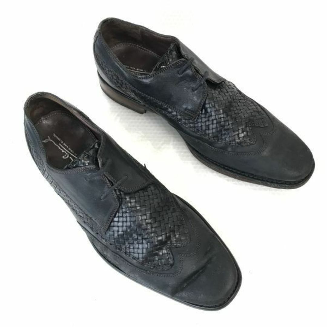 ヴァンボメル/FLORIS VAN BOMMEL★本革/グッドイヤー製法/ウイングチップ【5.5G/24.5-25.0/黒/BLACK】ビジネス/dress shoes◆pD-129 #BUZZBERG メンズの靴/シューズ(ドレス/ビジネス)の商品写真