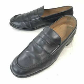 トッズ(TOD'S)のビンテージ★トッズ/TOD'S★本革/ローファー/モカシン【9/27.0/黒/BLACK】ビジネス/dress shoes◆pF-40 #BUZZBERG(スリッポン/モカシン)