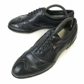 80s-90s/USA製★FOOTJOY/フットジョイ★本革/フルブローグ/ウィングチップ【11B/27.5-28.5/黒/BLACK】ビンテージ/Vintage/dress shoes◆pD-170 #BUZZBERG(ドレス/ビジネス)