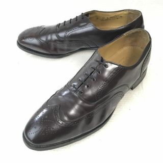 80s-90sビンテージ/USA製★Johnston & Murphy OPTIMA★フルブローグ/ウイングチップ【12D/29.0-30.0/茶/BROWN】内羽根/dress shoes◆pE-129 #BUZZBERG(ドレス/ビジネス)