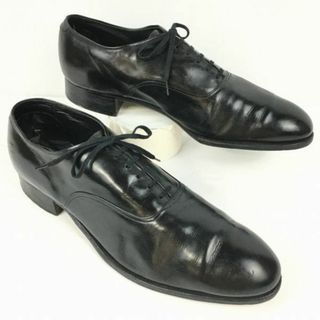 試着交換OK！60s-70s?ビンテージ/Vintage 　Edgerton/エジャートン　プレーントゥ/ビジネスシューズ〈黒/BLACK/ブラック〉size8/26.0程度　/メンズ/菅NO.WZB-214 #BUZZBERG(ドレス/ビジネス)