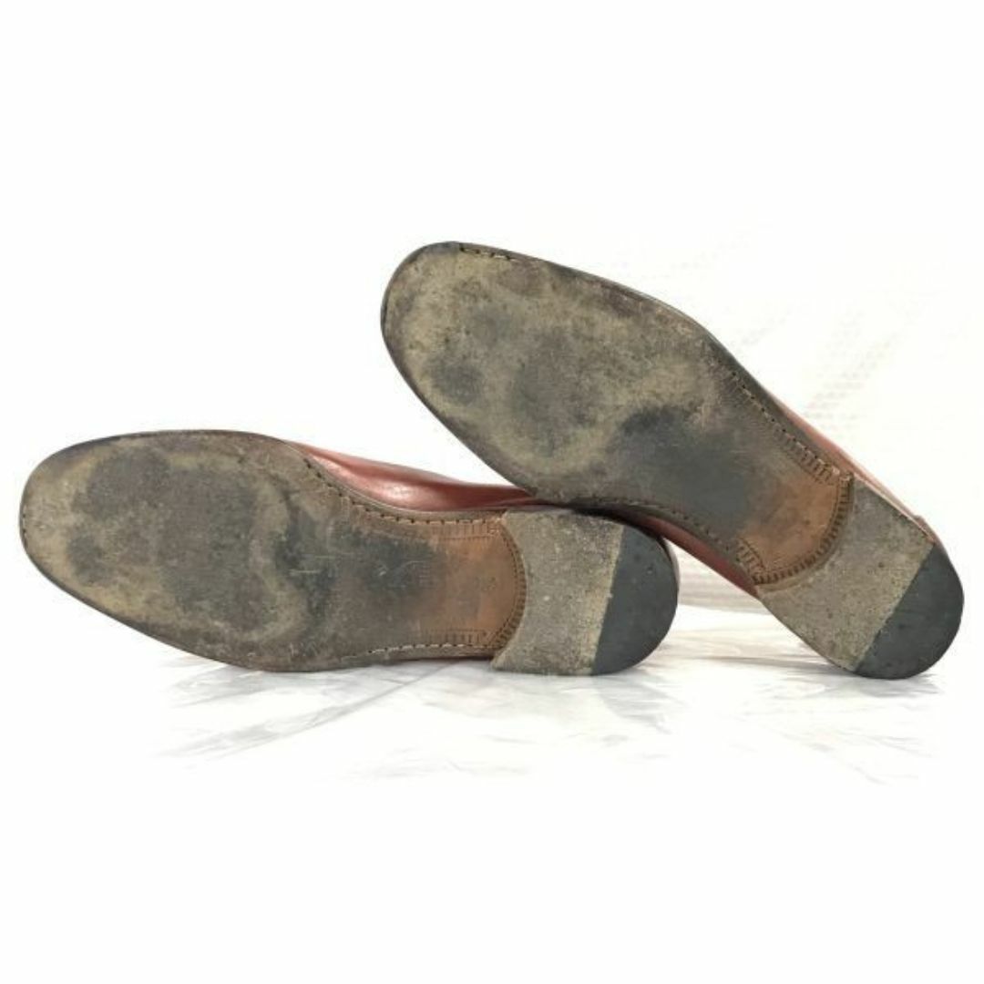 6万↑★BARRETT/バレット★本革/ビットモカシン/ローファー【8.5/26.5-27.0/茶/BROWN】スリッポン/ビジネス/ビンテージ/Vintage/dress shoes◆pA-163 #BUZZBERG メンズの靴/シューズ(スリッポン/モカシン)の商品写真