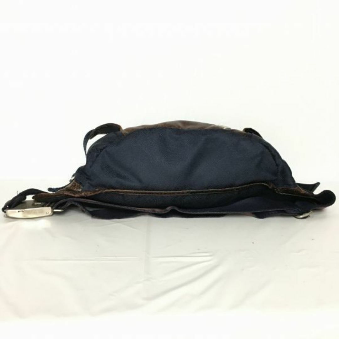 オロビアンコ　Orobianco　イタリア製　ウエストバッグ　ダークネイビー×茶　頑丈な金具　管NO.WB8-27 #BUZZBERG メンズのバッグ(ウエストポーチ)の商品写真