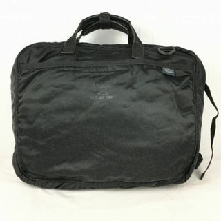 2way！BUZZ RICKSON’S/バズリクソンズ US.AIR.FORCE　書類バッグ　ブリーフケース〈黒/BLACK/ブラック〉無地　リュックサック/bag〕菅NO.WB2-35 #BUZZBERG(ビジネスバッグ)