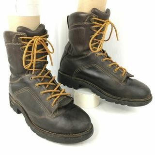 Danner/ダナー 14549　ミドルブーツ　US10 27.5-28.0程度　ダークブラウン/茶/BROWN〉ワーク/マウンテン/サバイバル/登山/トレッキング/メンズ/men's Boots/Shoes〕菅No.WA189 #BUZZBERG(ブーツ)