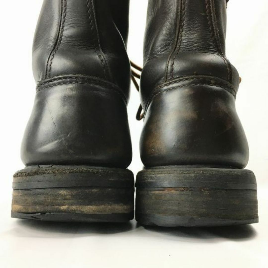 試着交換OK！60sビンテージ/Vintage  1969　欧州　コンバット　コマンド　ミリタリーブーツ　size41　26.0-26.5程度　ダークブラウン/茶/BROWN〉 boots　管No.WN32 #BUZZBERG メンズの靴/シューズ(ブーツ)の商品写真