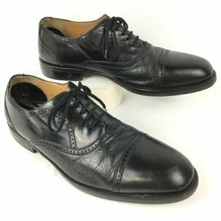 スペイン製ビンテージ/Vintage 　Mezlan/メスラン/メツラン　キャップトゥ　ビジネスシューズ〈黒/BLACK/ブラック〉size9.5W 27.5程度/メンズ/菅NO.WZA-441 #BUZZBERG(ドレス/ビジネス)