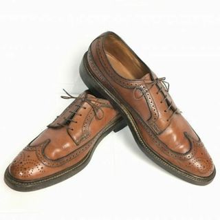 80sビンテージ/Vintage 　フローシャイム　インペリアル　ケンムール　ロングウイングチップシューズ　ブラウン/茶/BROWN〉size11A/メンズ/菅NO.WZD-60 #BUZZBERG(ドレス/ビジネス)