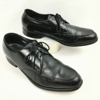 1984年製?ビンテージ/Vintage 　FLORSHEIM/フローシャイム　Uチップ　グッドイヤー/ビジネスシューズ〈黒/BLACK/ブラック〉9D/C　26.5-27.0程度/メンズ/菅NO.WZE-155 #BUZZBERG(ドレス/ビジネス)