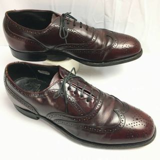 希少白タグ赤文字/70s前後?ビンテージ/Vintage ！BOSTONIAN　ボストニアン　フルブローグ　バーガンディ　size8.5D/B　管NO.WZF-36 #BUZZBERG(ブーツ)