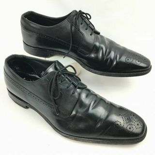 試着交換OK！80s-90s ジョセフチーニー　ビンテージ/Vintage/イングランド製【size9 27.5程度】プレーントゥ〈黒/BLACK/ブラック〉 ビンテージ/Vintage/菅NO.WZH-46 #BUZZBERG(ドレス/ビジネス)