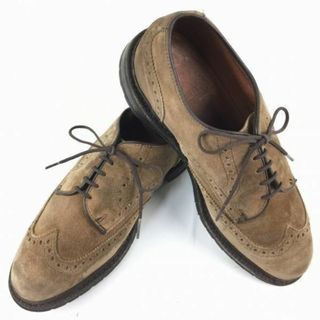 アレンエドモンズ(Allen Edmonds)の試着交換OK！アレンエドモンズ Big sur ビッグサー/ウイングチップ/ビジネスシューズ/7D/〈ブラウン/茶/BROWN〉スエード/　ビンテージ/Vintage/メンズ/菅NO.メZA-247 #BUZZBERG(ドレス/ビジネス)