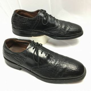 試着交換OK！70-80’s？ビンテージ/Vintage 　アレンエドモンズ　サドルシューズ　ビジネスシューズ〈黒/BLACK/ブラック〉size9A　ビンテージ/Vintage/　/メンズ/菅NO.WZF-91 #BUZZBERG(ドレス/ビジネス)