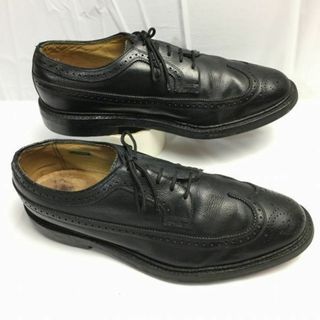 試着交換OK！80s/ビンテージ/Vintage/　フローシャイム/Florsheim【size28.5-29.5程度】ケンムール　ウイングチップ　ビジネスシューズ〈黒/BLACK/ブラック〉/菅NO.WZF-83 #BUZZBERG(ドレス/ビジネス)