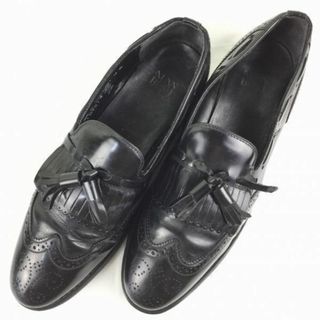 グッドイヤー製法　80s-90s/Vintage/ビンテージ　NUNN BUSH/ナンブッシュ【サイズ 9.5D/27.0】タッセルローファー/〈黒/BLACK/ブラック〉本革/管NO.ZA-284 #BUZZBERG(スリッポン/モカシン)