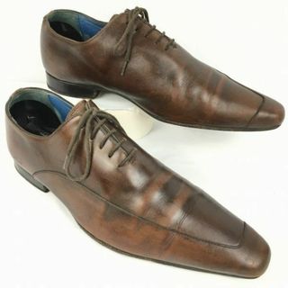 Finsbury/フィンズベリー　ロングノーズ　ホールカットスタイル　レザーシューズ　ダークブラウン/茶/BROWN〉size6.5/25.0程度/メンズ/菅NO.WZC-239 #BUZZBERG(ドレス/ビジネス)