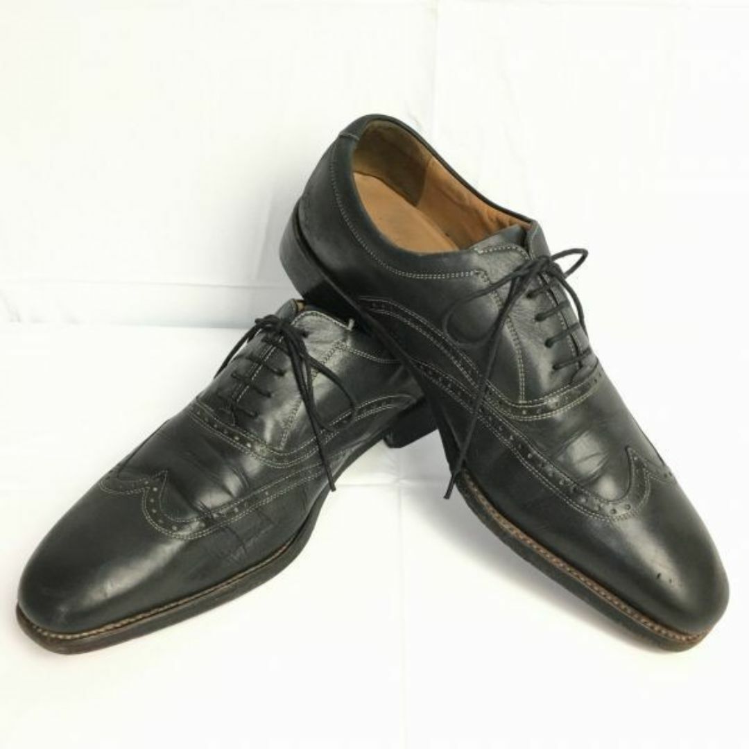 J.BRIGGS フルブローグ 　高級グッドイヤー製法　ウイングチップ　ビジネスシューズ〈黒/BLACK/ブラック〉　サイズ9　27.0　管NO.ZC-136 #BUZZBERG メンズの靴/シューズ(ドレス/ビジネス)の商品写真