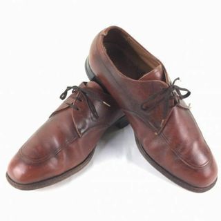 80s-90s Vintage/ビンテージ　Florsheim/フローシャイム【9.5 幅広5E 27.5 茶】グッドイヤー製法　本革　Uチップ　ビジネスシューズ　管NO.メZB-96 #BUZZBERG(ドレス/ビジネス)