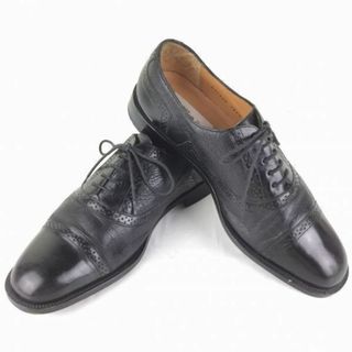 Mezlan　メスラン　セミブローグ　キャップトゥ　ビジネスシューズ〈黒/BLACK/ブラック〉size9.5　27.5/メンズ/菅NO.ZC-66 #BUZZBERG(ドレス/ビジネス)