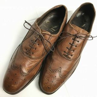 フローシャイム　ロイヤルインペリアル　フルブローグ　ウイングチップシューズ　ブラウン/茶/BROWN〉size9.5B　26.5-27.5/メンズ/菅NO.ZD-35 #BUZZBERG(ドレス/ビジネス)