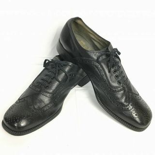 70s-80s? Vintage/ビンテージ　ARISTOKRAT OLD GOLD【10.5　28.0-28.5〈黒/BLACK/ブラック】フルブローグ　ウイングチップ　ビジネスシューズ　　管NO.ZD-53 #BUZZBERG(ドレス/ビジネス)