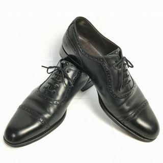 大塚製靴/Otsuka　日本製　セミブローグ　キャップトゥ　ビジネスシューズ〈黒/BLACK/ブラック〉size8.5　26.5-27.0/メンズ/菅NO.ZD-56 #BUZZBERG(ドレス/ビジネス)