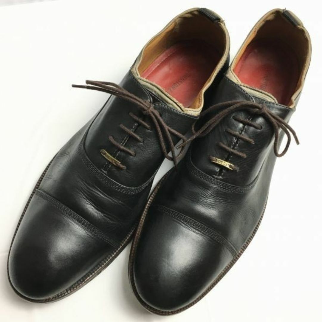 ジョンストン＆マーフィー【size 13M 30.5-31.0〈黒/BLACK/ブラック】　キャップトゥ　ストレートチップ　ビジネスシューズ　管NO.ZE-94 #BUZZBERG メンズの靴/シューズ(ドレス/ビジネス)の商品写真