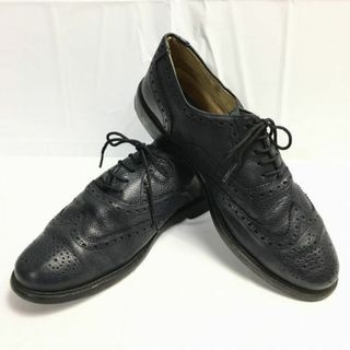 Will Rester　欧州 Vintage/ビンテージ　フルブローグ　ウイングチップ　ビジネスシューズ〈黒/BLACK/ブラック〉　サイズ27.0-28.0相当　管NO.ZE-88 #BUZZBERG(ドレス/ビジネス)