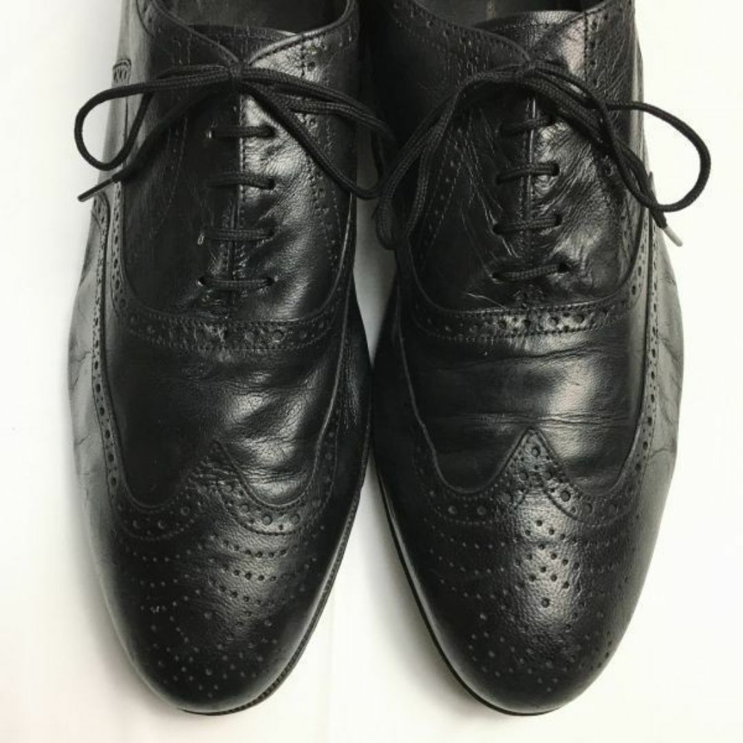 80s-90s/FLORSHEIMフローシャイム　83年製? Vintage/ビンテージ【10.5D　28.0〈黒/BLACK/ブラック】フルブローグ　ウイングチップ　ビジネスシューズ　管NO.ZE-87 #BUZZBERG メンズの靴/シューズ(ドレス/ビジネス)の商品写真